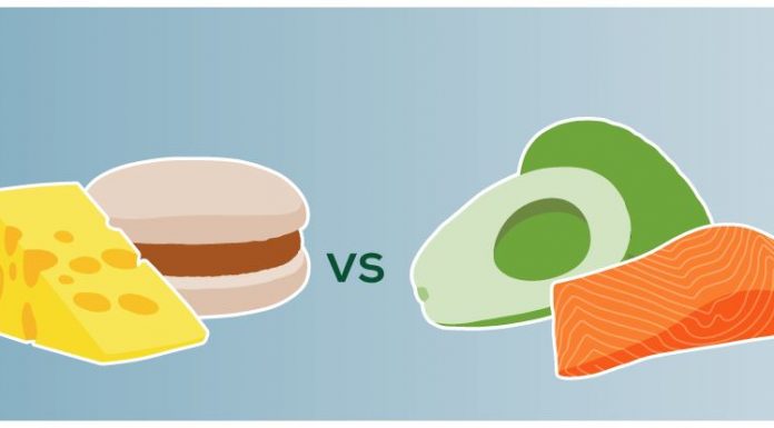 lista alimentos grasas saturadas vs insaturadas
