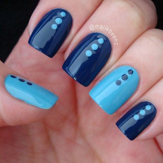 uñas azules claras y oscuras decoradas uñas azules claras y oscuras decoradas