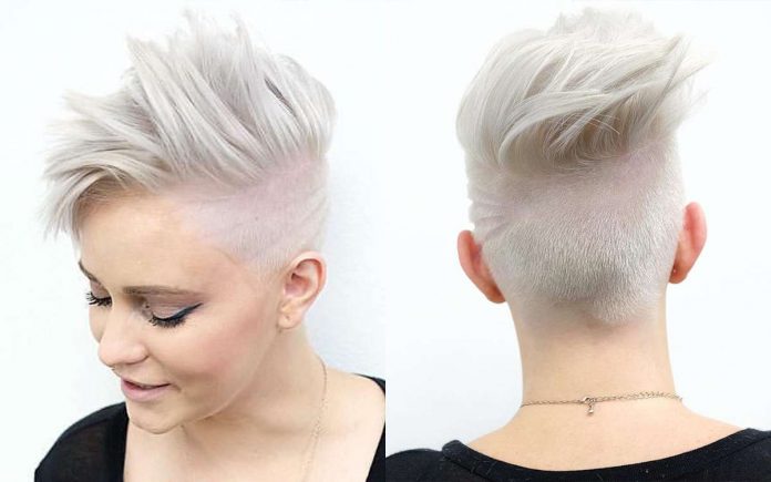 cabello corto con flequillo largo