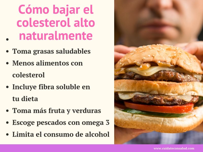 como bajar el colesterol alto naturalmente