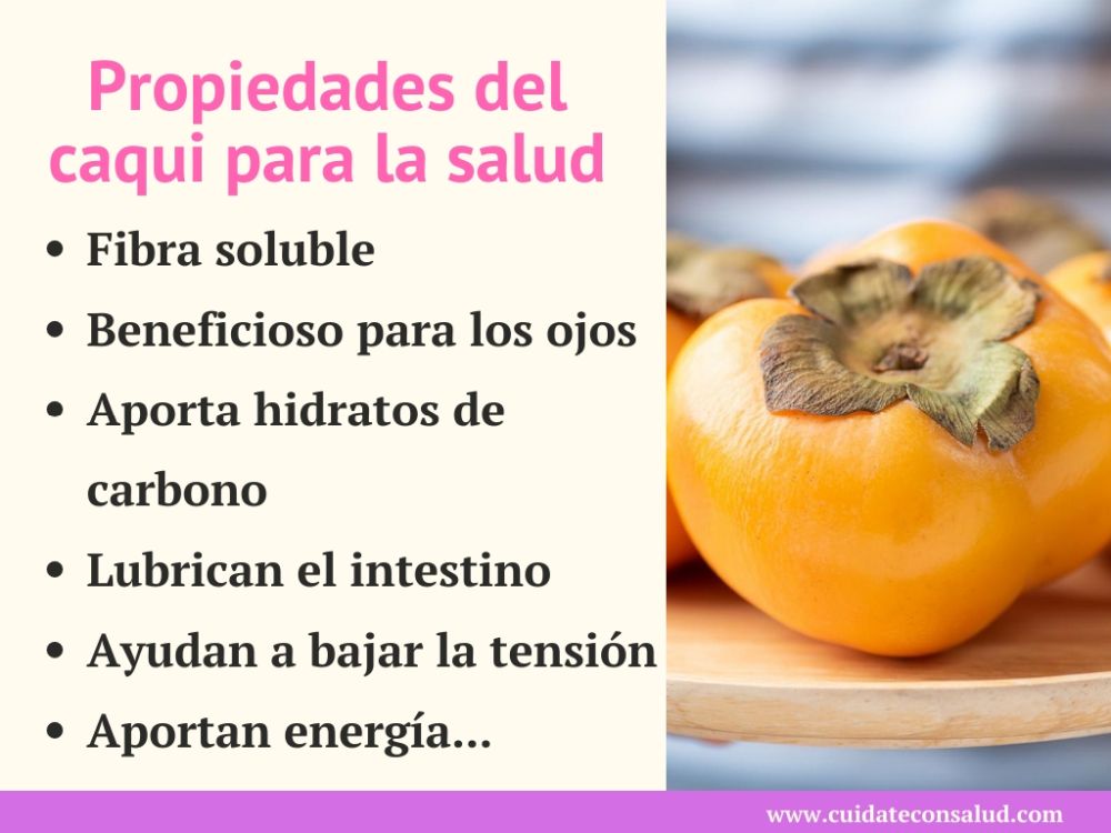 propiedades del caqui para la salud - cuidateconsalud
