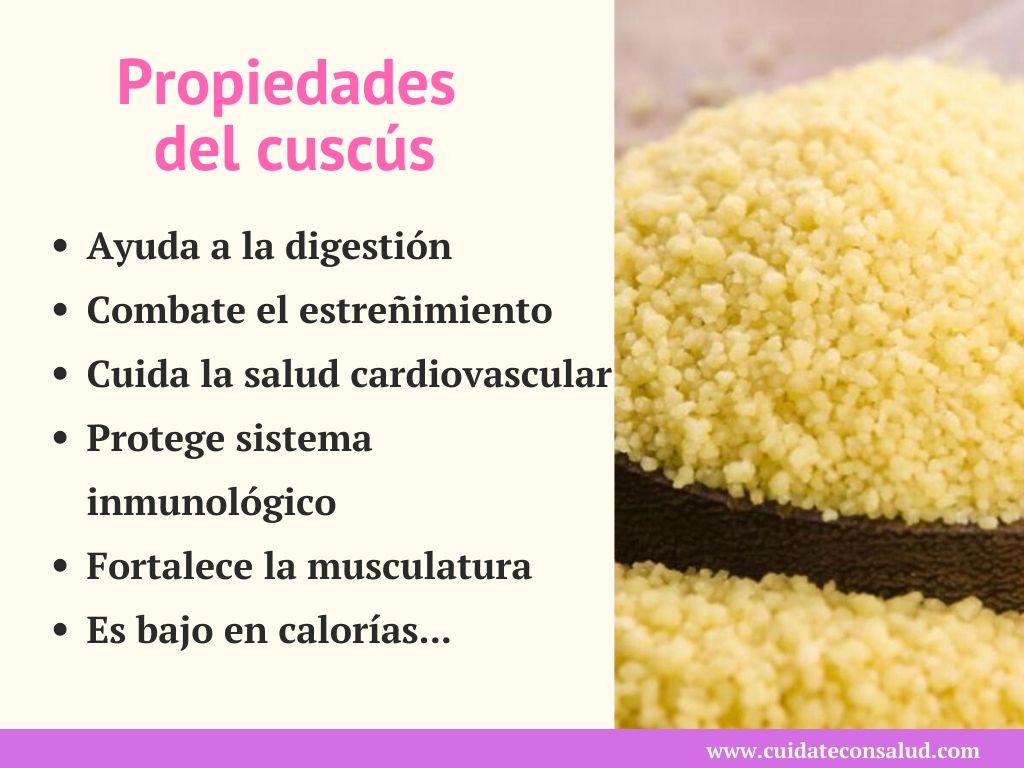 propiedades del cuscús cuidate con salud