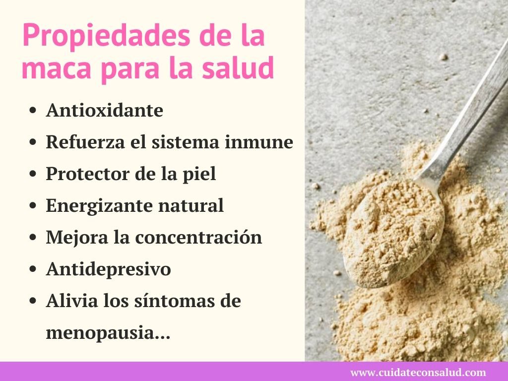 propiedades de la maca para la salud